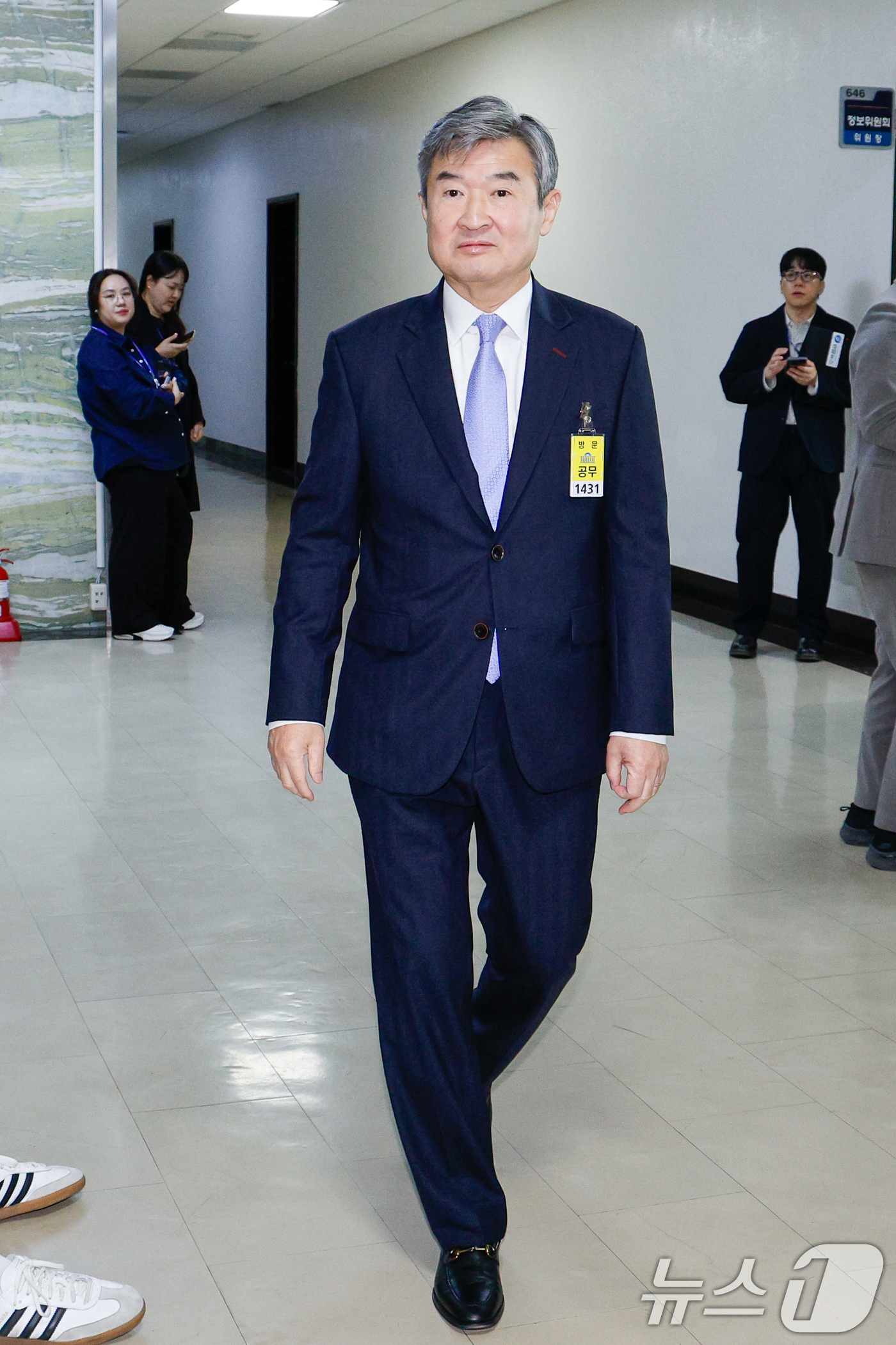 (서울=뉴스1) 안은나 기자 = 조태용 국가정보원장이 30일 서울 여의도 국회에서 열린 정보위원회 비공개 간담회에 참석하고 있다. 2025.4.30/뉴스1