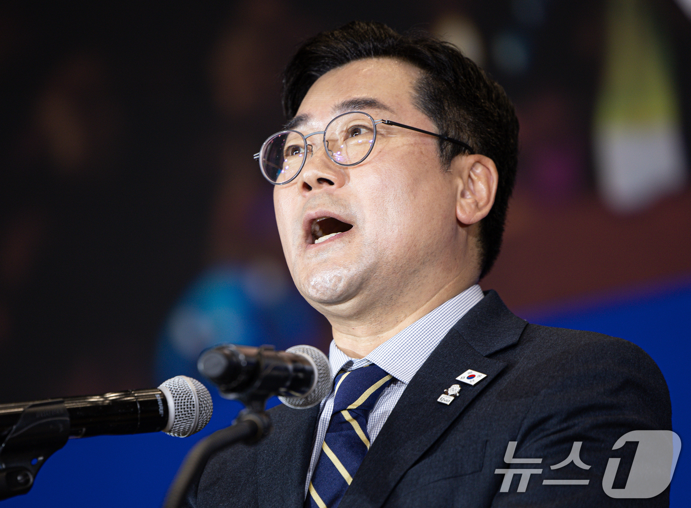 (서울=뉴스1) 이재명 기자 = 박찬대 더불어민주당 상임 총괄선대위원장이 30일 오후 서울 여의도 국회의원회관에서 열린 제21대 대통령선거 중앙선거대책위원회 출범식에서 발언을 하고 …