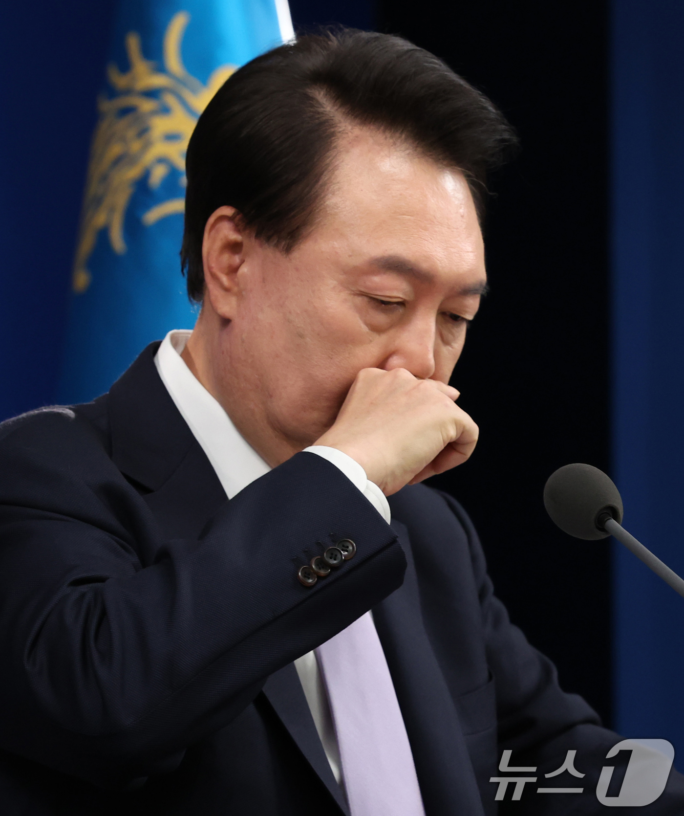 (서울=뉴스1) 송원영 기자 = 윤석열 대통령이 4일 헌법재판소가 대통령 탄핵을 인용하면서 파면됐다.사진은 윤석열 대통령의 지난 24년 11월 7일 대국민담화 및 기자회견 모습. …
