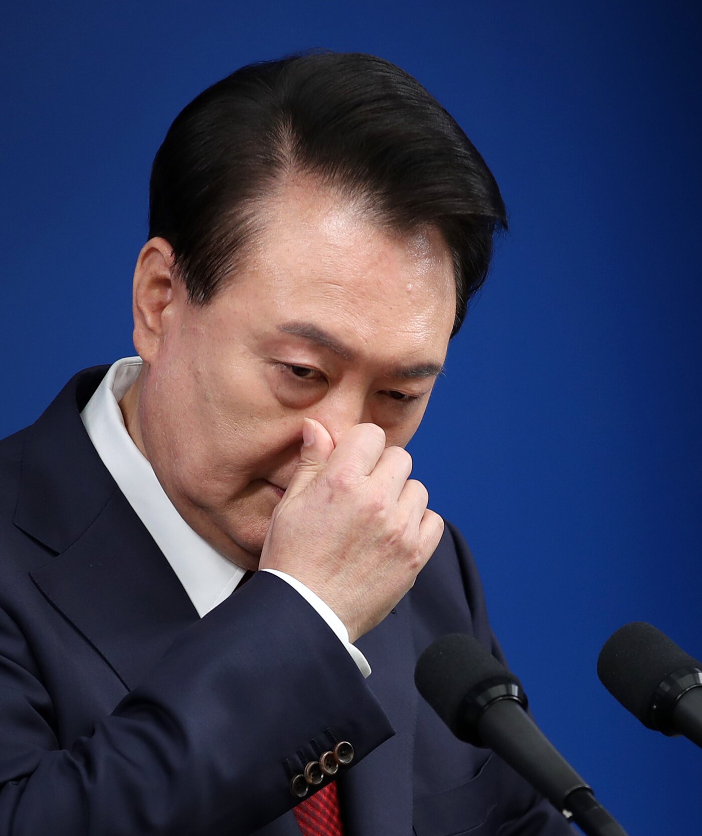 본문 이미지 - 윤석열 대통령이 4일 헌법재판소가 대통령 탄핵을 인용하면서 파면됐다. 사진은 윤석열 대통령이 지난해 5월 9일 취임2주년 기자회견에 자리한 모습. (뉴스1 DB. 재판매 및 DB 금지) 2025.4.6/뉴스1 ⓒ News1 사진공동취재단