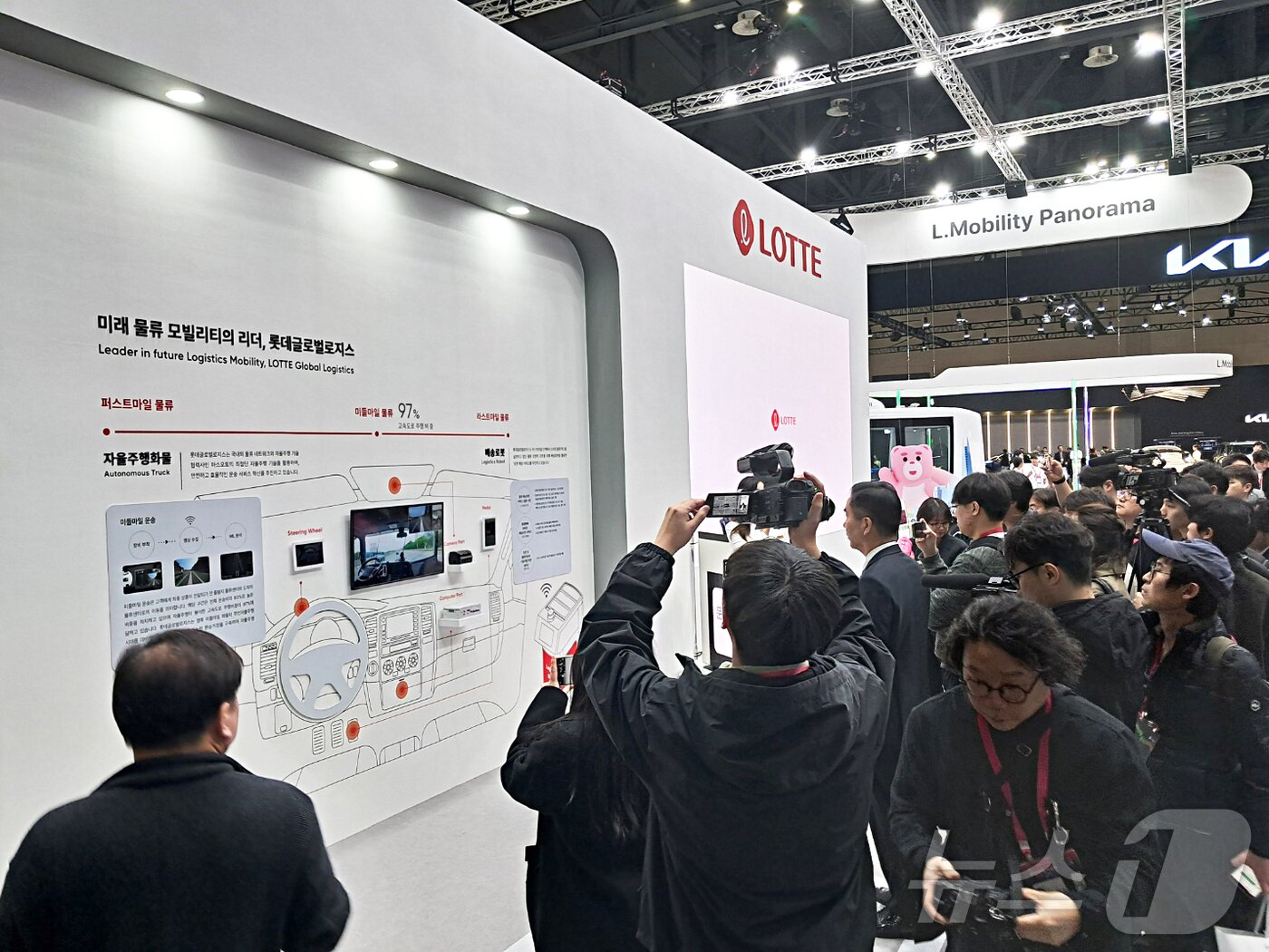 본문 이미지 - 롯데글로벌로지스가 2025 서울모빌리티쇼에 참가해 첨단 물류 기술을 선보인다 (롯데글로벌로지스 제공)