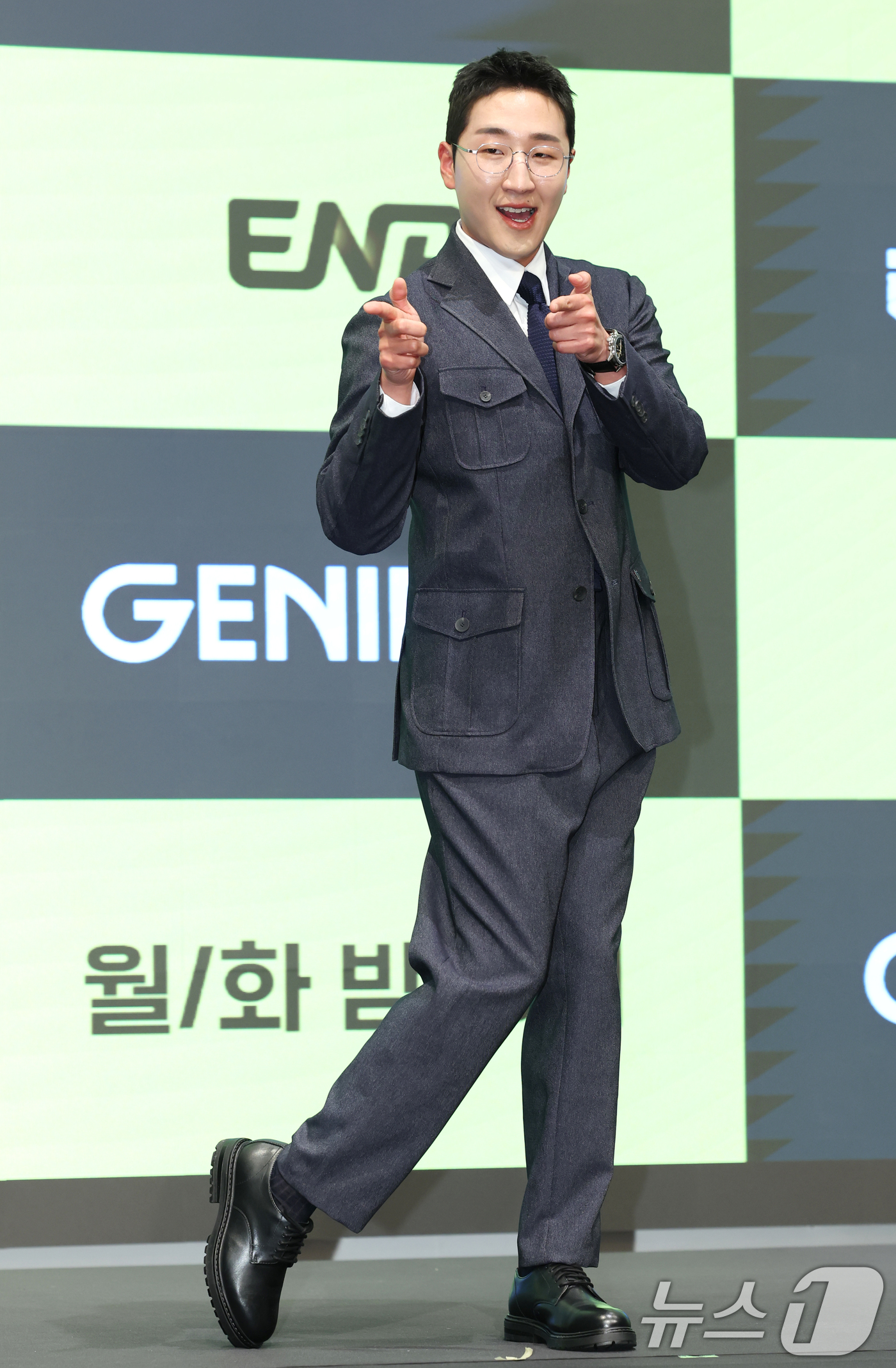 (서울=뉴스1) 권현진 기자 = 배우 김현규가 7일 서울 신도림동 디큐브시티 더 세인트에서 진행된 지니TV 오리지널 '신병3' 제작발표회에 참석해 포즈를 취하고 있다.'신병3'는 …