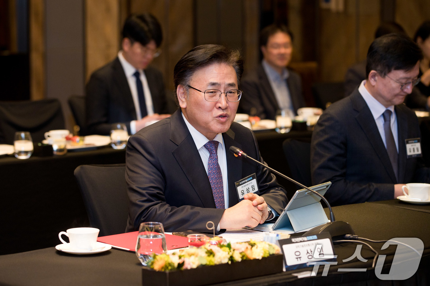 (서울=뉴스1) = 유상임 과학기술정보통신부 장관이 9일 오전 서울 종로구 포시즌스호텔에서 열린 '국가전략기술 미래대화' 에서 인사말을 하고 있다. (과학기술정보통신부 제공. 재판 …