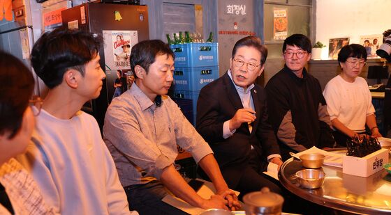 이재명 '노동자들과 소통'