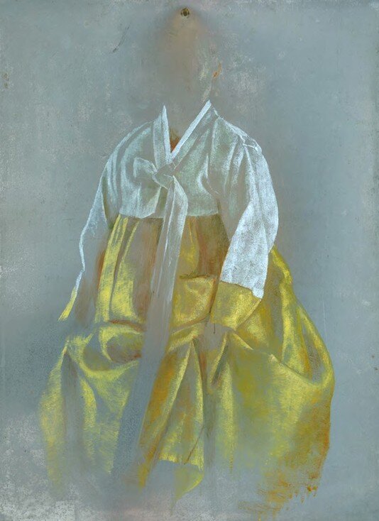 본문 이미지 - 헬레나 파라다 김, 'A Sister' 2025, Oil on Aluminium, 40 x 30cm (초이앤초이 갤러리 제공)