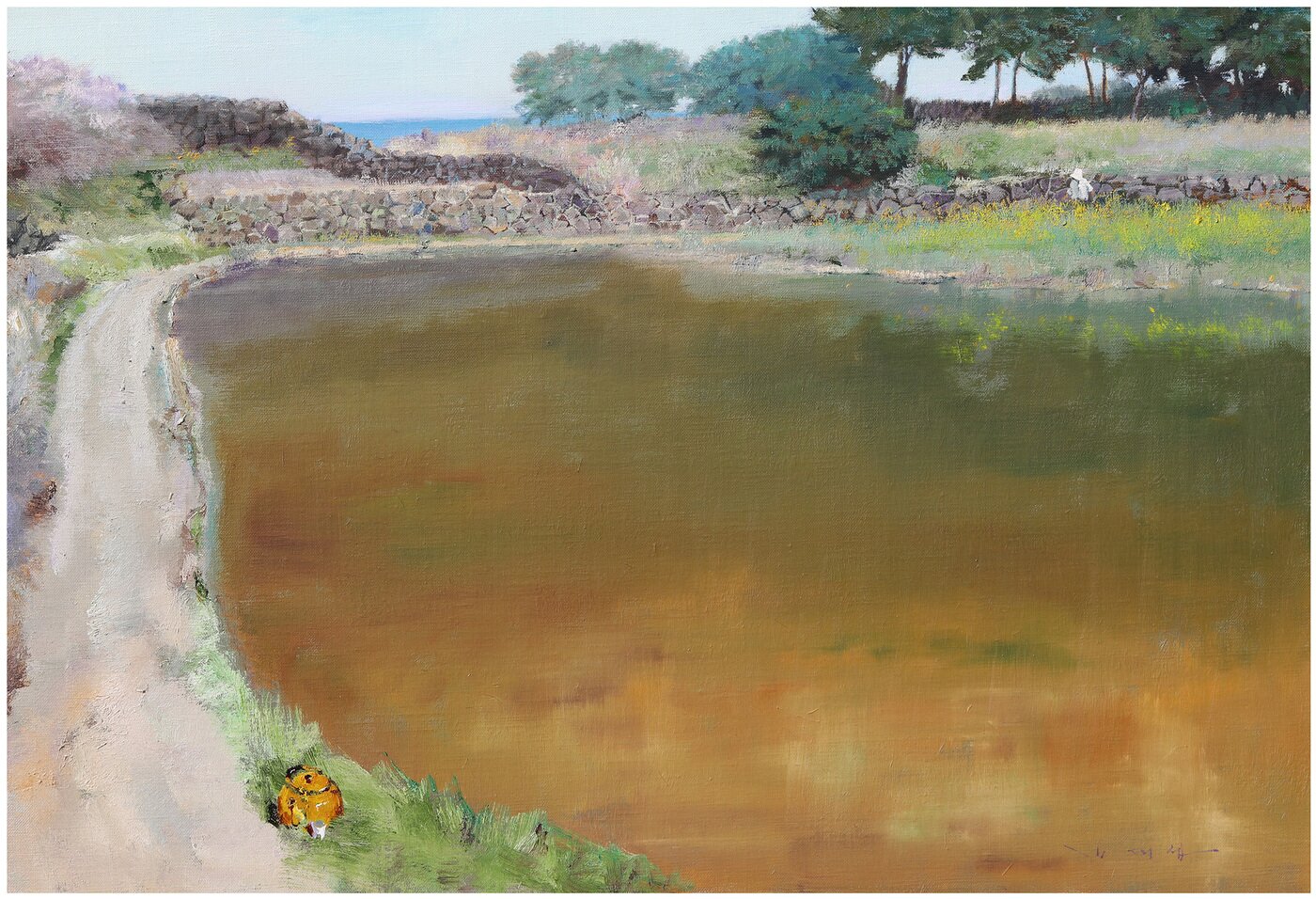 본문 이미지 - 김대섭, &#39;터-삶 43x21.8 Oil on wood 2008&#39; &#40;갤러리나우 제공&#41;