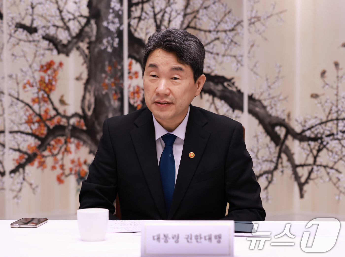 (서울=뉴스1) 임세영 기자 = 이주호 대통령 권한대행 부총리 겸 교육부 장관이 12일 서울 종로구 정부서울청사에서 열린 경제안보전략 간담회에서 모두발언을 하고 있다. (교육부 제 …