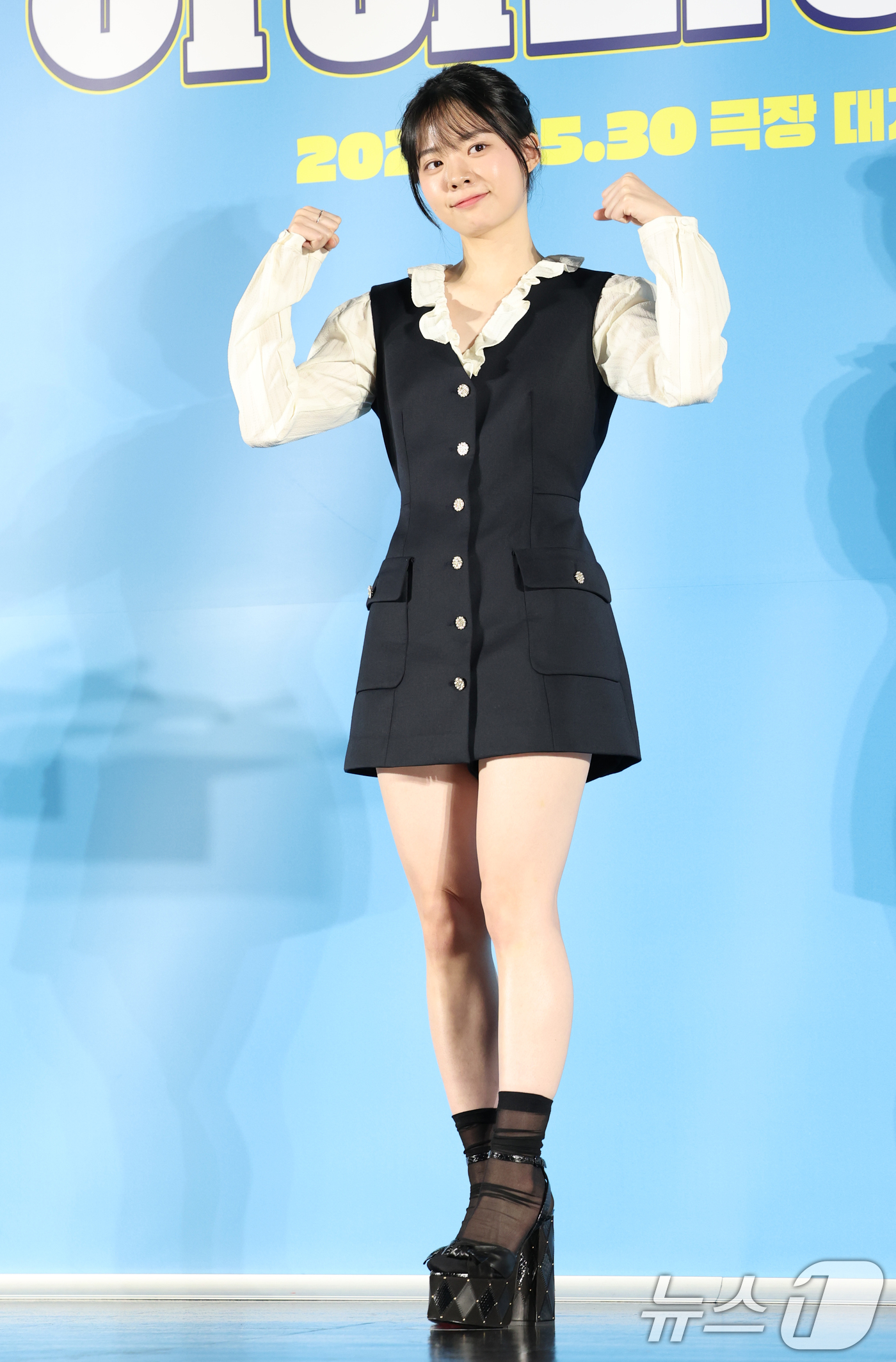 (서울=뉴스1) 권현진 기자 = 배우 이재인이 12일 오전 서울 광진구 롯데시네마 건대입구점에서 열린 영화 '하이파이브' 제작보고회에 참석해 포즈를 취하고 있다.'하이파이브'는 장 …