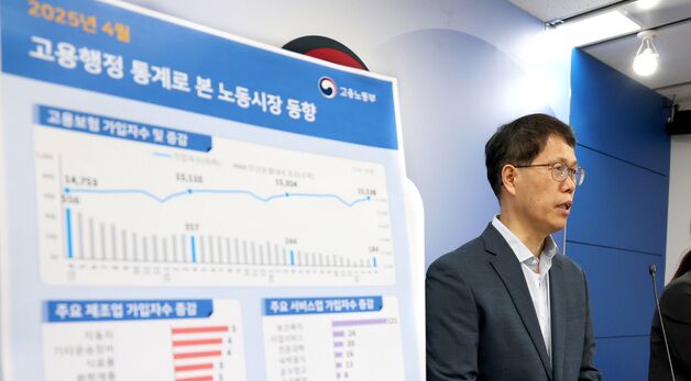 고용노동부, 2025년 4월 고용행정 통계로 본 노동시장 동향 발표