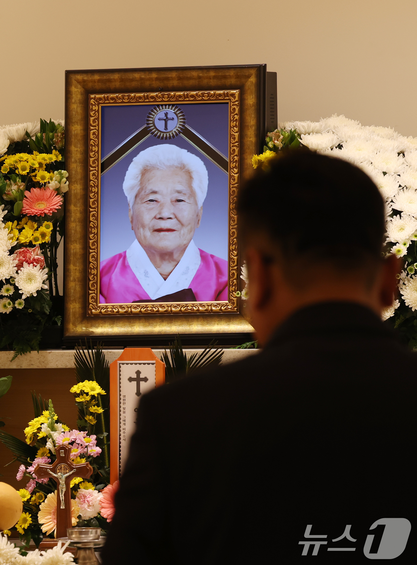 (용인=뉴스1) 김영운 기자 = 12일 경기 용인시 처인구 쉴낙원 경기장례식장에 일본군 위안부 피해자인 故 이옥선 할머니(부산 출생) 빈소가 마련돼 있다.이 할머니의 발인은 오는 …