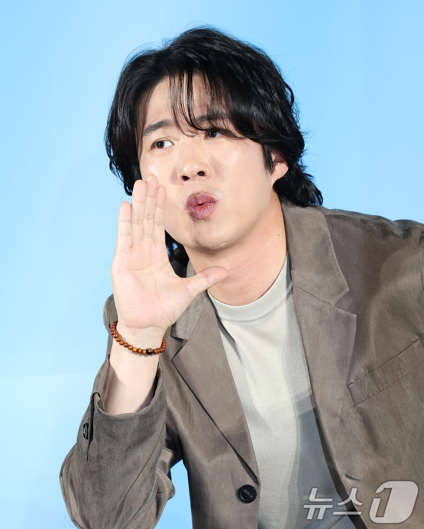 (서울=뉴스1) 권현진 기자 = 배우 안재홍이 12일 오전 서울 광진구 롯데시네마 건대입구점에서 열린 영화 '하이파이브' 제작보고회에 참석해 포즈를 취하고 있다.'하이파이브'는 장 …