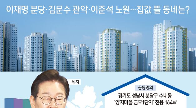 [오늘의 그래픽] 이재명 분당·김문수 관악·이준석 노원…집값 뜰 동네는?