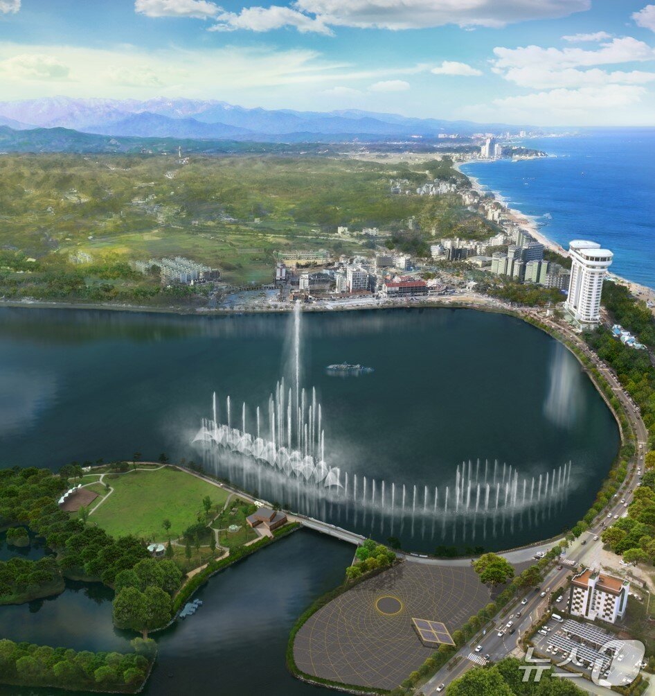 본문 이미지 - 강릉 경포호 분수 조성 조감도.&#40;강릉시 제공, 재판매 및 DB 금지&#41;