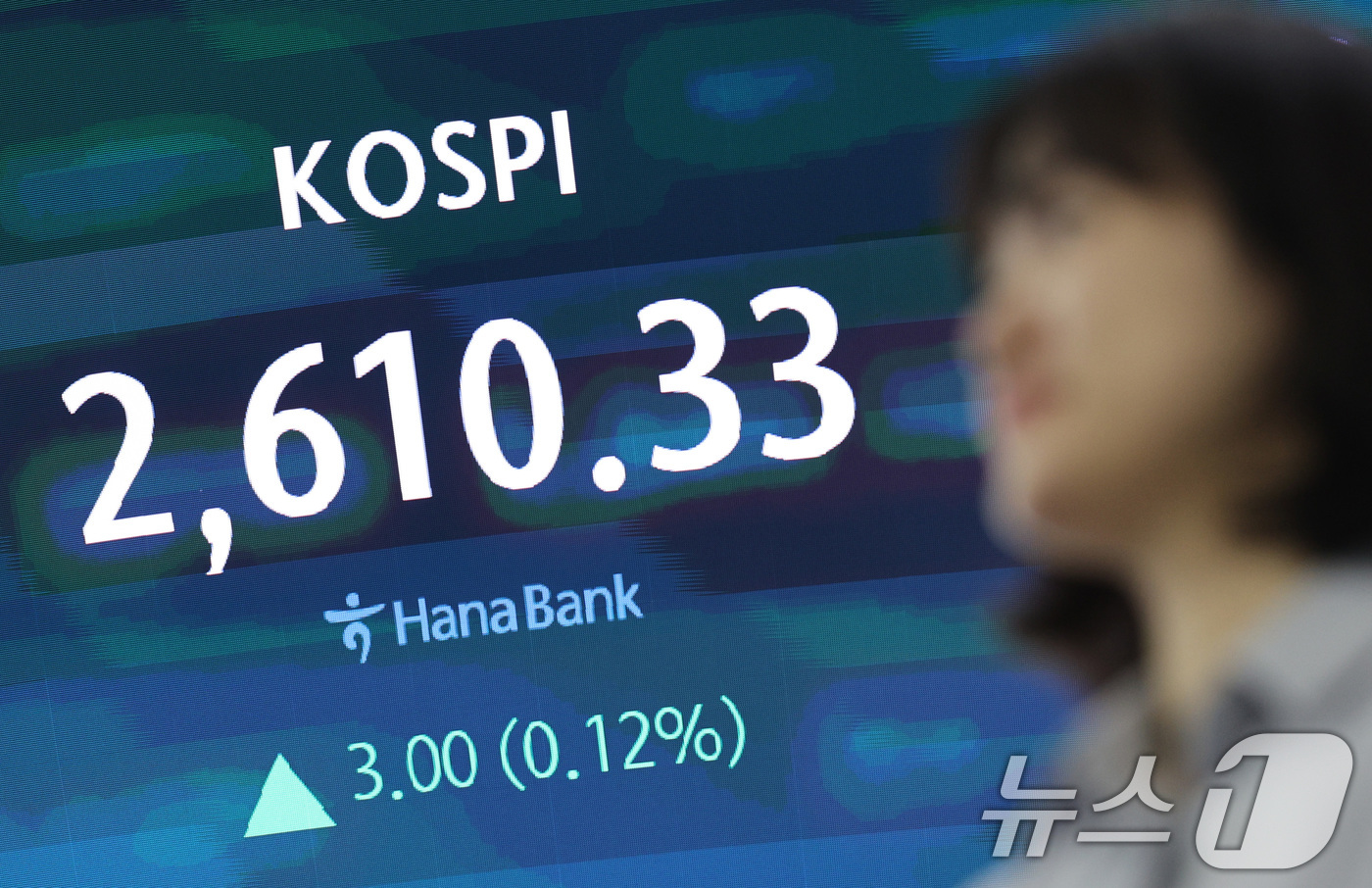 (서울=뉴스1) 신웅수 기자 = 13일 오전 서울 중구 하나은행 본점 딜링룸 전광판에 코스피 지수가 표시되고 있다.미국과 중국이 무역전쟁 휴전에 합의함에 따라 미국 나스닥이 4.3 …