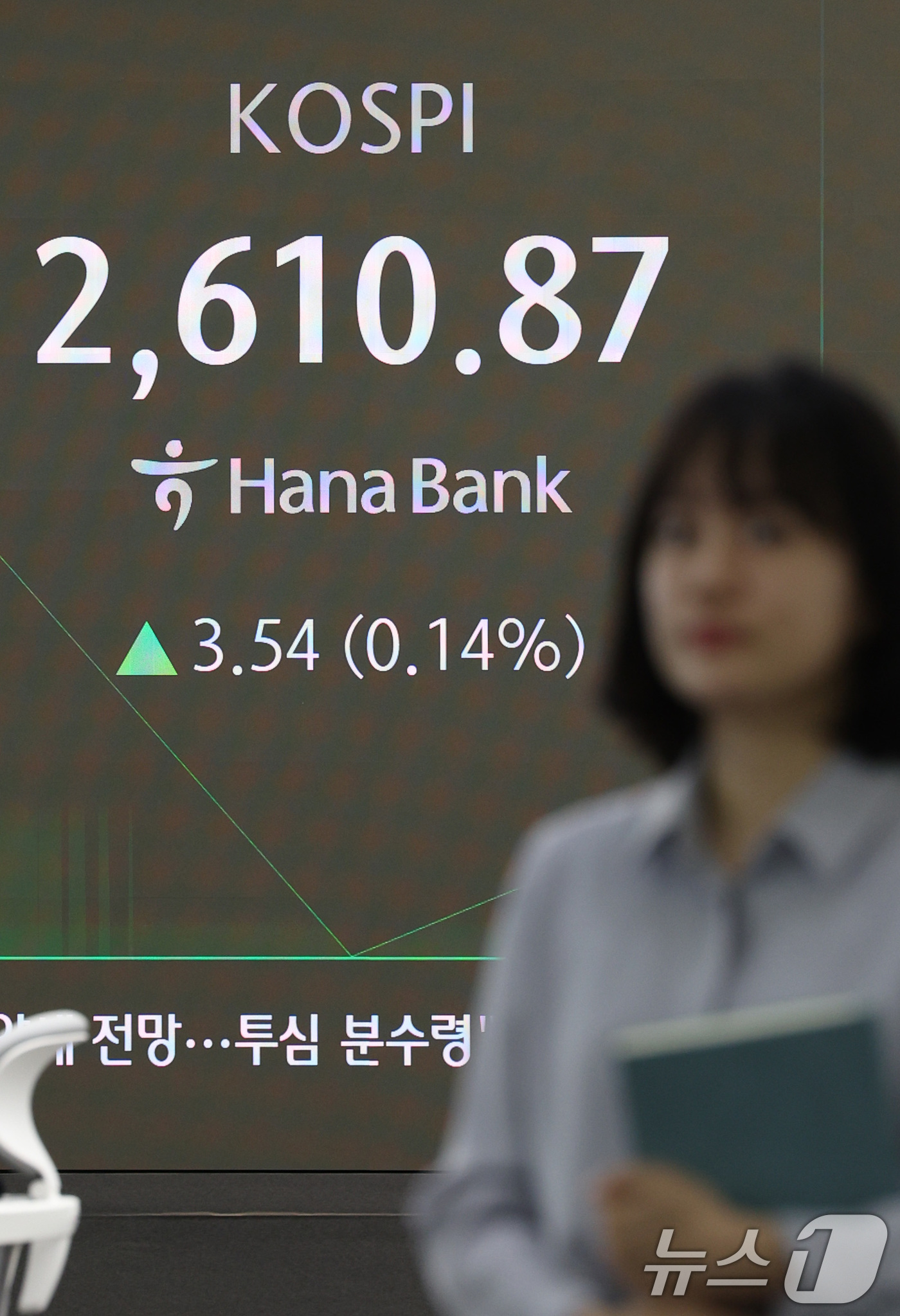 (서울=뉴스1) 신웅수 기자 = 13일 오전 서울 중구 하나은행 본점 딜링룸 전광판에 코스피와 코스닥 지수가 표시되고 있다.미국과 중국이 무역전쟁 휴전에 합의함에 따라 미국 나스닥 …