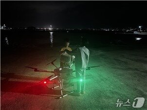 본문 이미지 - 야간 드론 배달.(제주도 제공. 재판매 및 DB 금지)