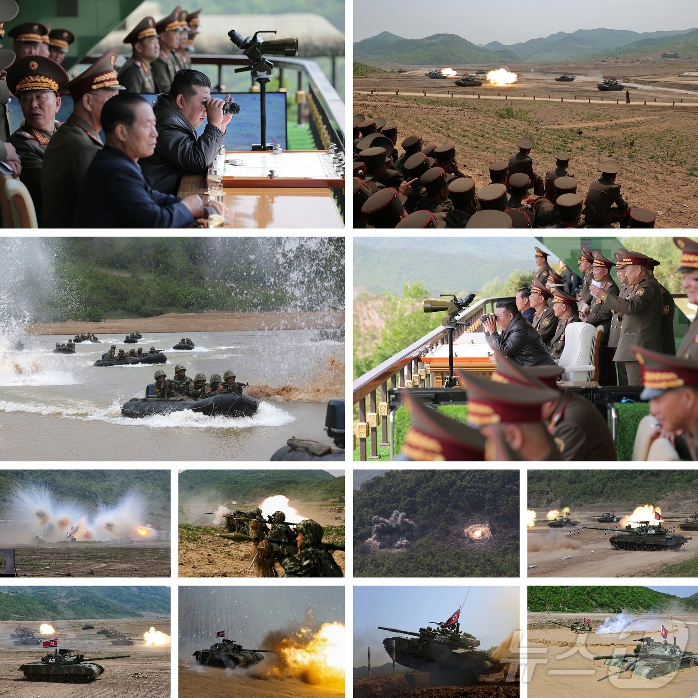 본문 이미지 - &#40;평양 노동신문=뉴스1&#41; = 북한 노동당 기관지 노동신문은 14일 김정은 당 총비서가 전날인 13일 인민군 훈련일꾼&#40;간부&#41;대회 강습체계 안에서 진행되는 병종별 전술종합훈련을 참관했다고 보도했다. 이날 김 총비서는 &#34;가장 사활적인 임무는 전쟁준비완성&#34;이라며 현대전에 맞게 훈련제도를 새롭게 정립해야 할 필요성을 강조했다. [국내에서만 사용가능. 재배포 금지. DB 금지. For Use Only in the Republic of Korea. Redistribution Prohibited] rodongphoto@news1.kr