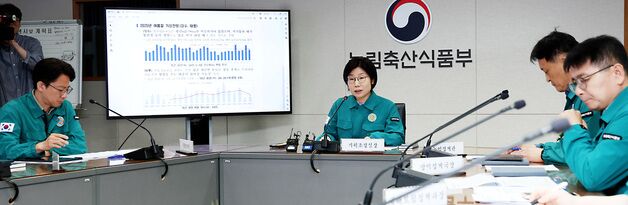 농업재해 대책회의 주재하는 박수진 농식품부 기조실장