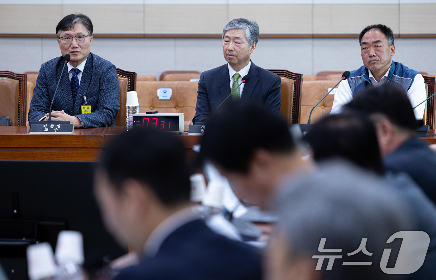 (서울=뉴스1) 이재명 기자 = 이준일 고려대학교 법학전문대학원 교수가 14일 오후 서울 여의도 국회 법제사법위원회에서 열린 조희대 대법원장 등 사법부의 대선개입 의혹 진상규명 청 …