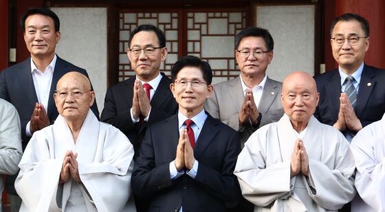 통도사 방문한 김문수 후보