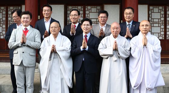 통도사 방문한 김문수 후보