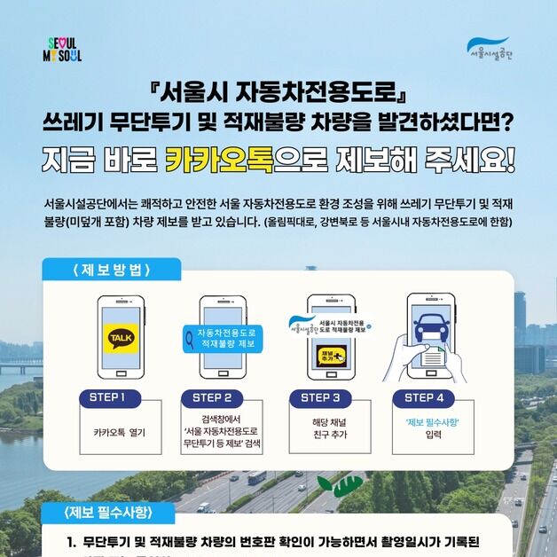 '작년 쓰레기 156톤' 올림픽대로·강변북로 등 무단투기 집중관리