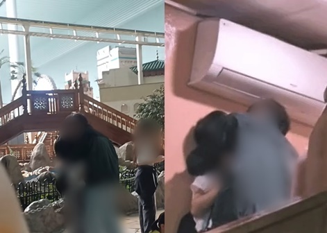 놀이공원서 목 감싸며 진한 스킨십…"러브버그?"