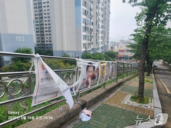 부산서 벽보·현수막 훼손에 선거사무원 폭행까지…선거방해 잇달아(종합)