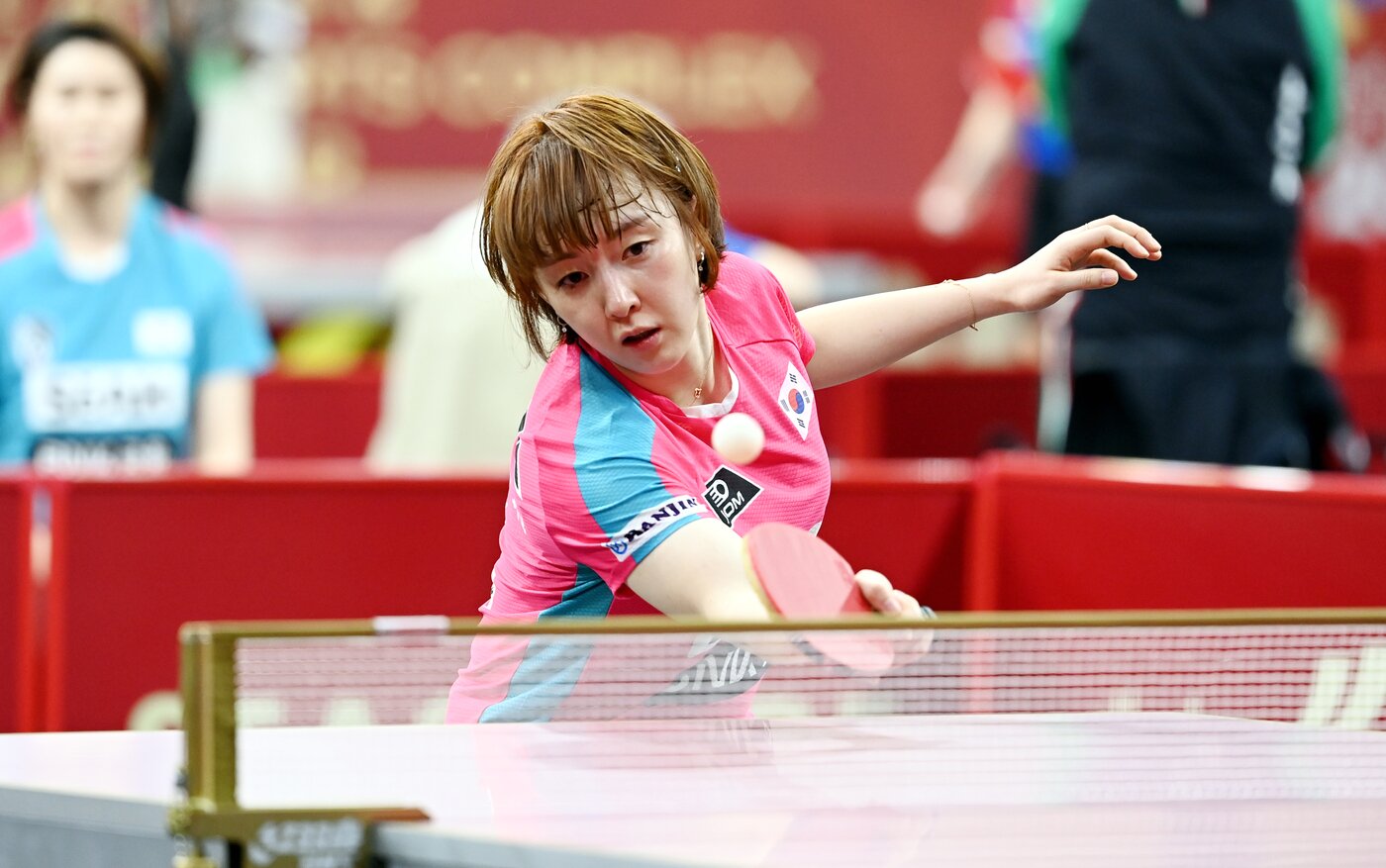 본문 이미지 - 0-2로 뒤지다 4-2로 역전승을 거둔 서효원(대한탁구협회 제공) 