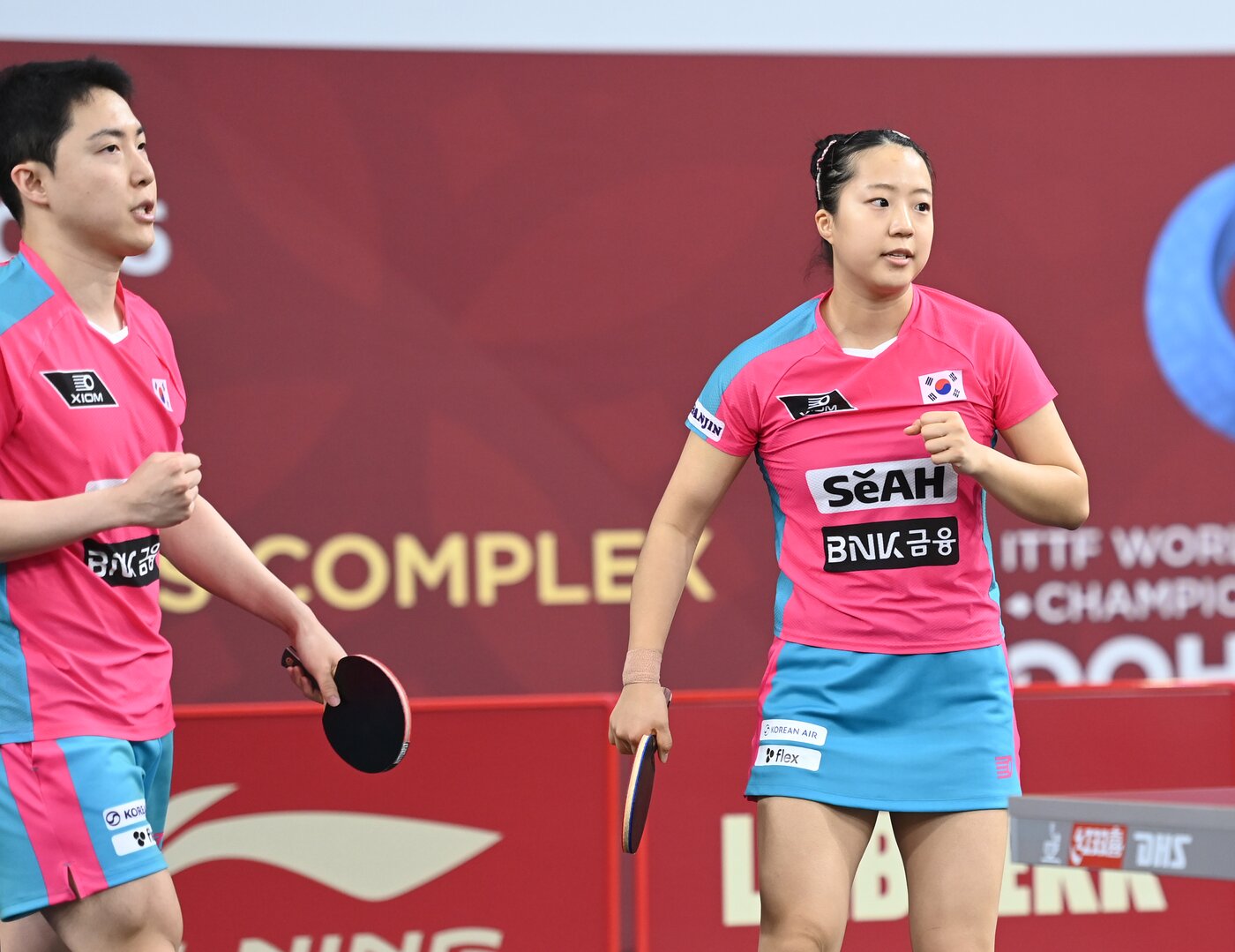 본문 이미지 - 탁구 혼합복식의 임종훈-신유빈 조&#40;대한탁구협회 제공&#41;   