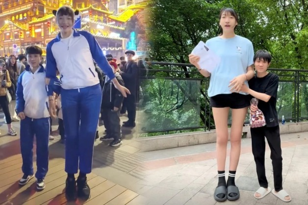 "사랑에 키 차이 무슨 상관?" 168㎝ 男, 220㎝ 女와 결혼…곧 2세도 출산