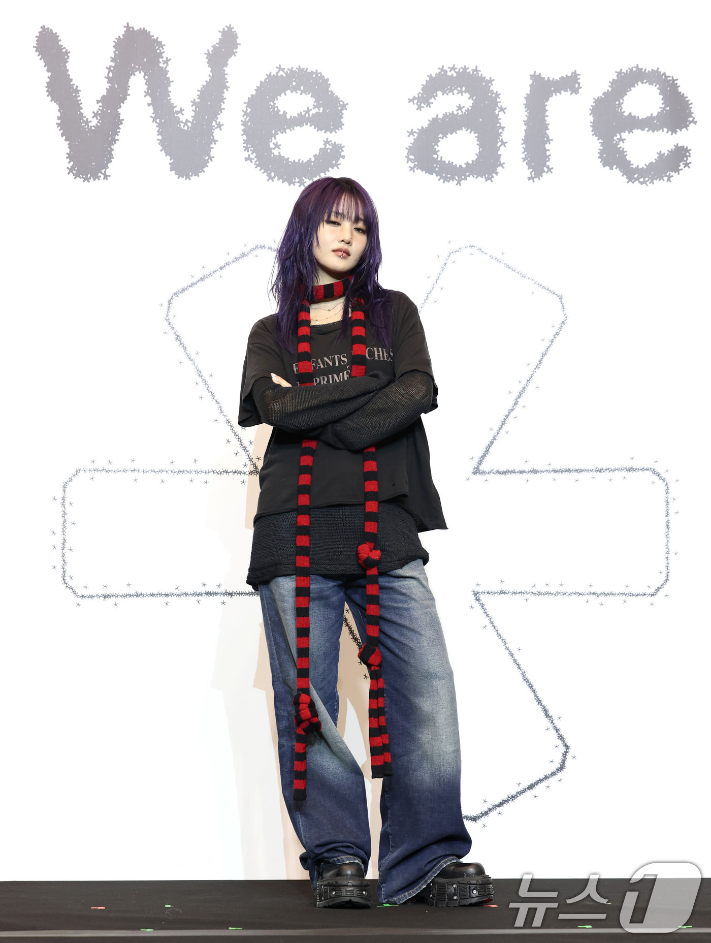 (서울=뉴스1) 권현진 기자 = 그룹 '아이들(i-dle)' 민니가 19일 오후 서울 강남구 조선팰리스 서울 강남에서 열린 미니 8집 '위 아(We are)’ 기자간담회에 참석해 …