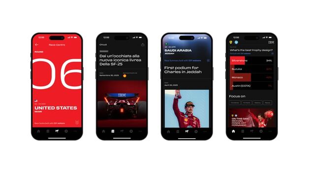 "AI 기반 F1 팬 경험 혁신"…IBM-페라리 '신규 모바일 앱' 공개