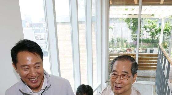 함께 계단오르는 한덕수 오세훈
