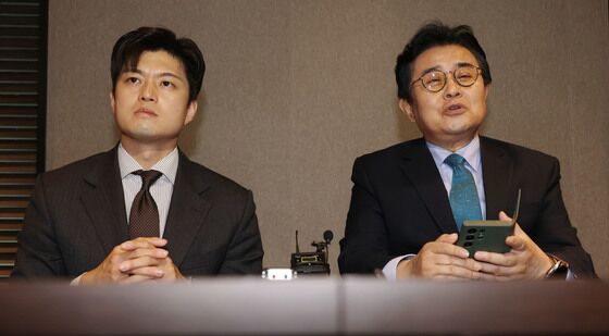 김용태 비대위원장·전병헌 대표 '회동'