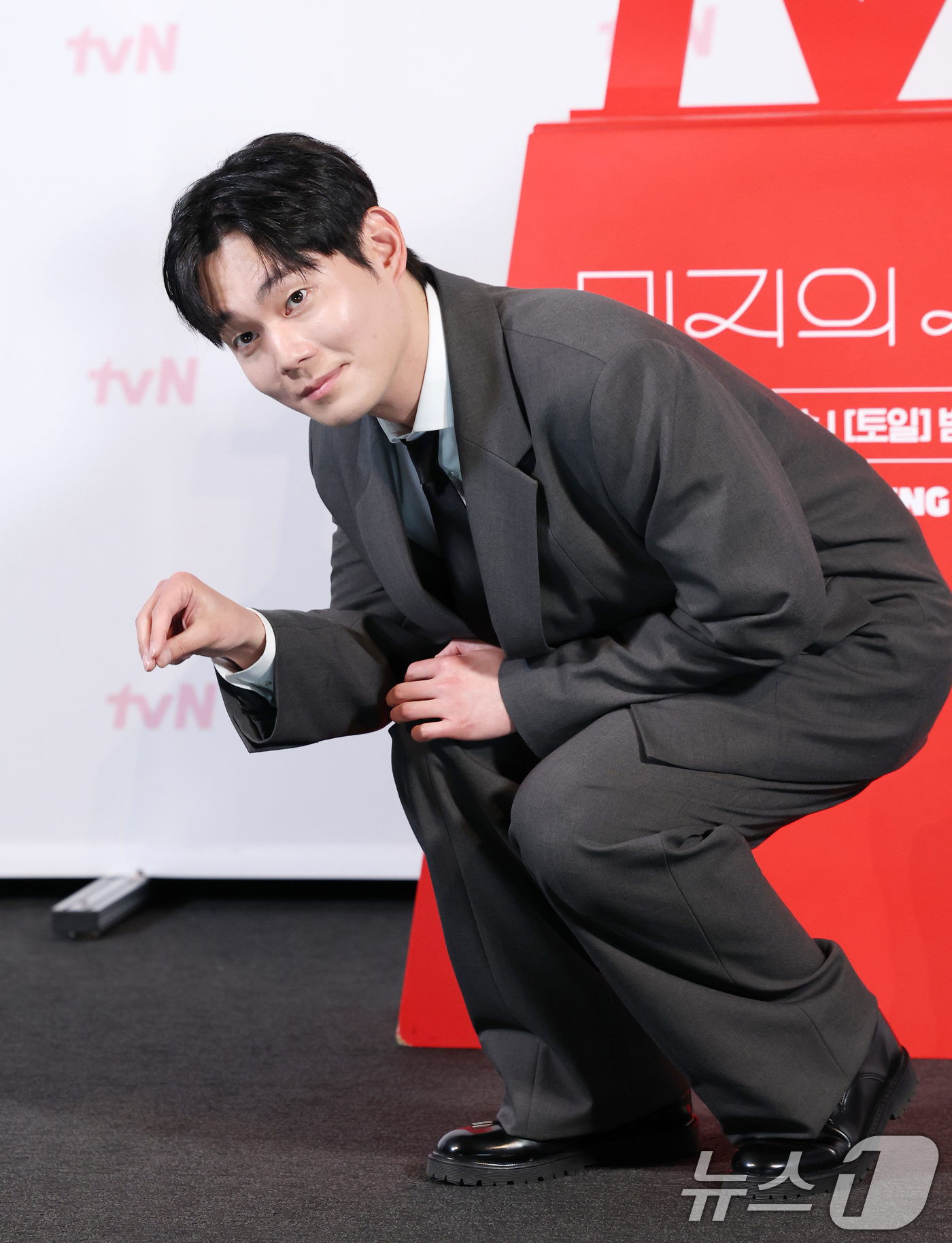 (서울=뉴스1) 권현진 기자 = 배우 류경수가 21일 오후 서울 영등포구 CGV 영등포점에서 열린 tvN 토일드라마 '미지의 서울' 제작발표회에 참석해 포즈를 취하고 있다.‘미지의 …