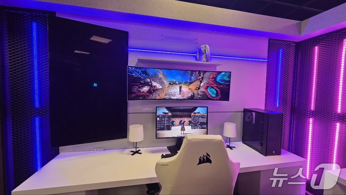 본문 이미지 - 컴퓨텍스 2025 삼성디스플레이 전시관 게이밍 테마 공간. 2025.5.21/뉴스1 ⓒ News1 김민석 기자