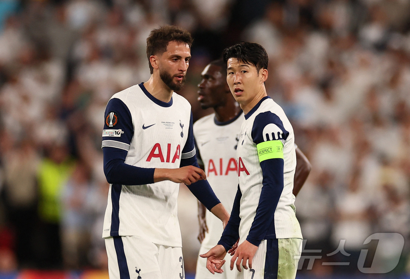 (빌바오 로이터=뉴스1) 우동명 기자 = 토트넘의 손흥민이 21일(현지시간) 스페인 빌바오의 산 마메스 경기장에서 열린 UEFA 유로파 리그(UEL) 결승서 맨체스터 유나이티드(맨 …