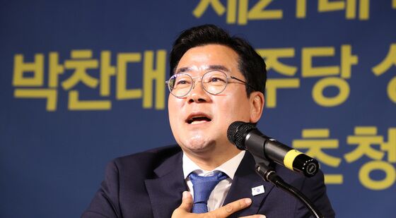 발언하는 박찬대 민주당 상임총괄선대위원장
