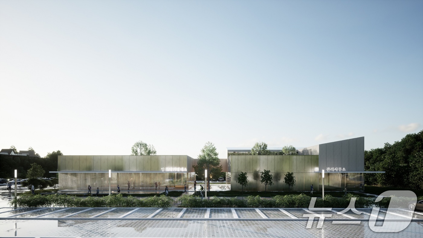 (서울=뉴스1) = 산림청 국립자연휴양림관리소는 22일 부산 사상구 국립백양산자연휴양림의 본격적인 조성을 시작하는 첫 삽을 떳다고 밝혔다.사진은 국립백양산자연휴양림 관리사무소 조감 …