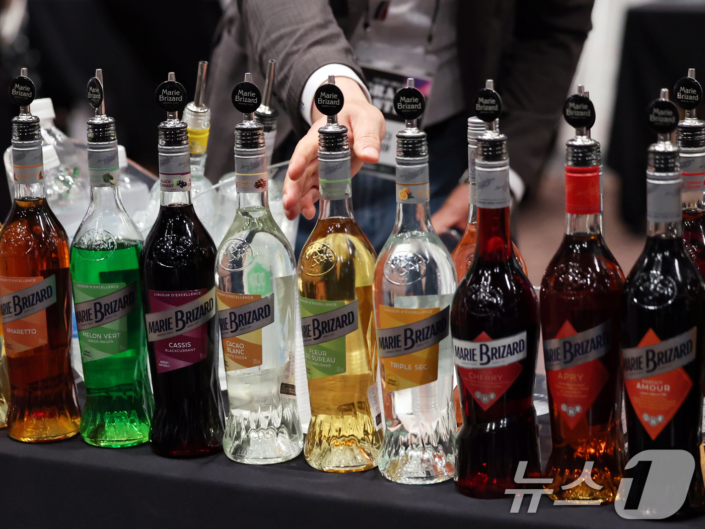 (서울=뉴스1) 황기선 기자 = 22일 오후 서울 강남구 GS타워에서 열린 GS리테일 주류 박람회 '그랜드 테이스팅' 행사에 주류가 진열돼 있다. 2025.5.22/뉴스1