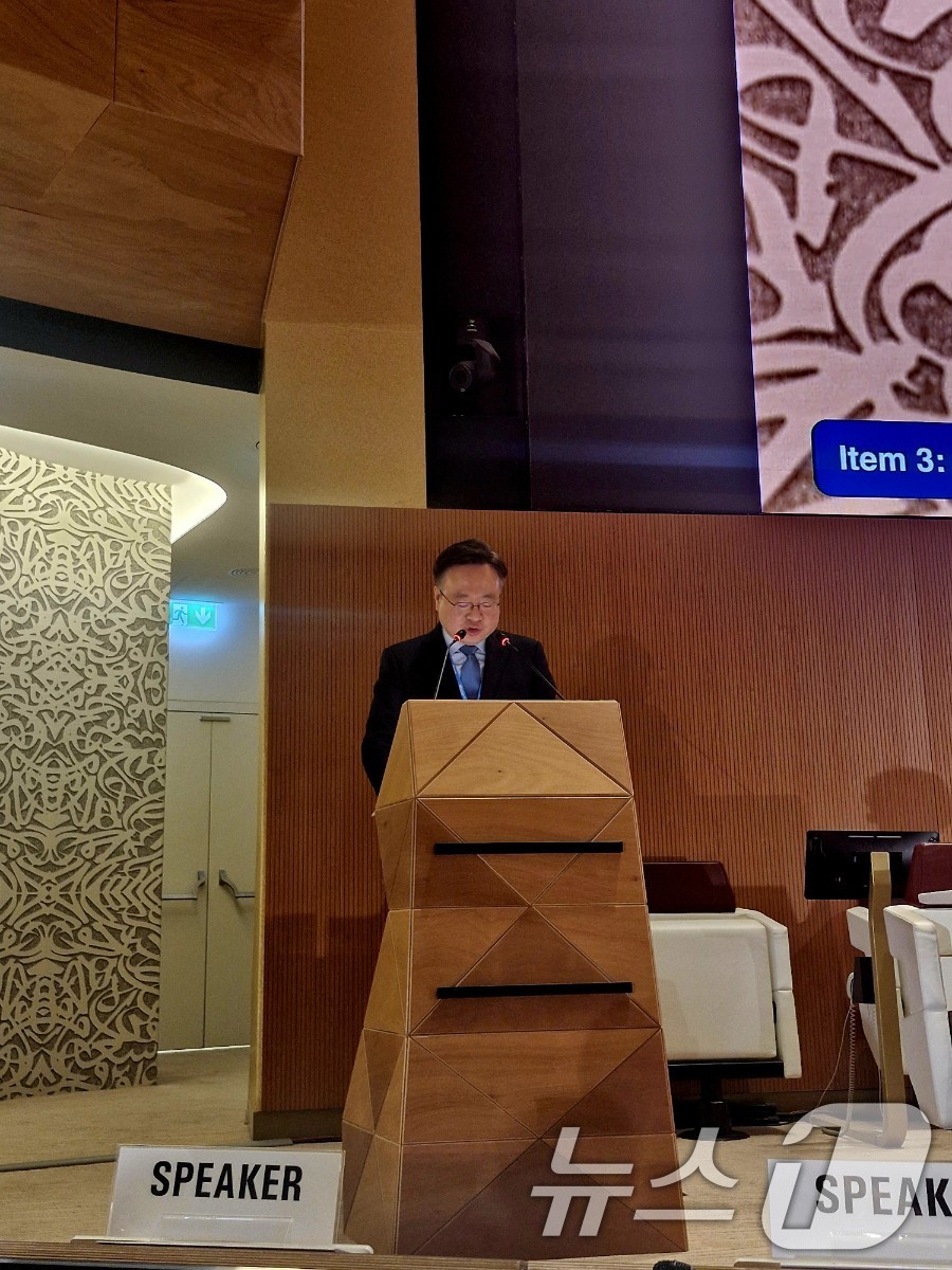 (서울=뉴스1) = 보건복지부는 대한민국 정부 대표단이 스위스 제네바에서 개최 중인 세계보건기구 제78차 세계보건총회에 참석했다고 22일 밝혔다.조규홍 보건복지부 장관이 세계보건총 …