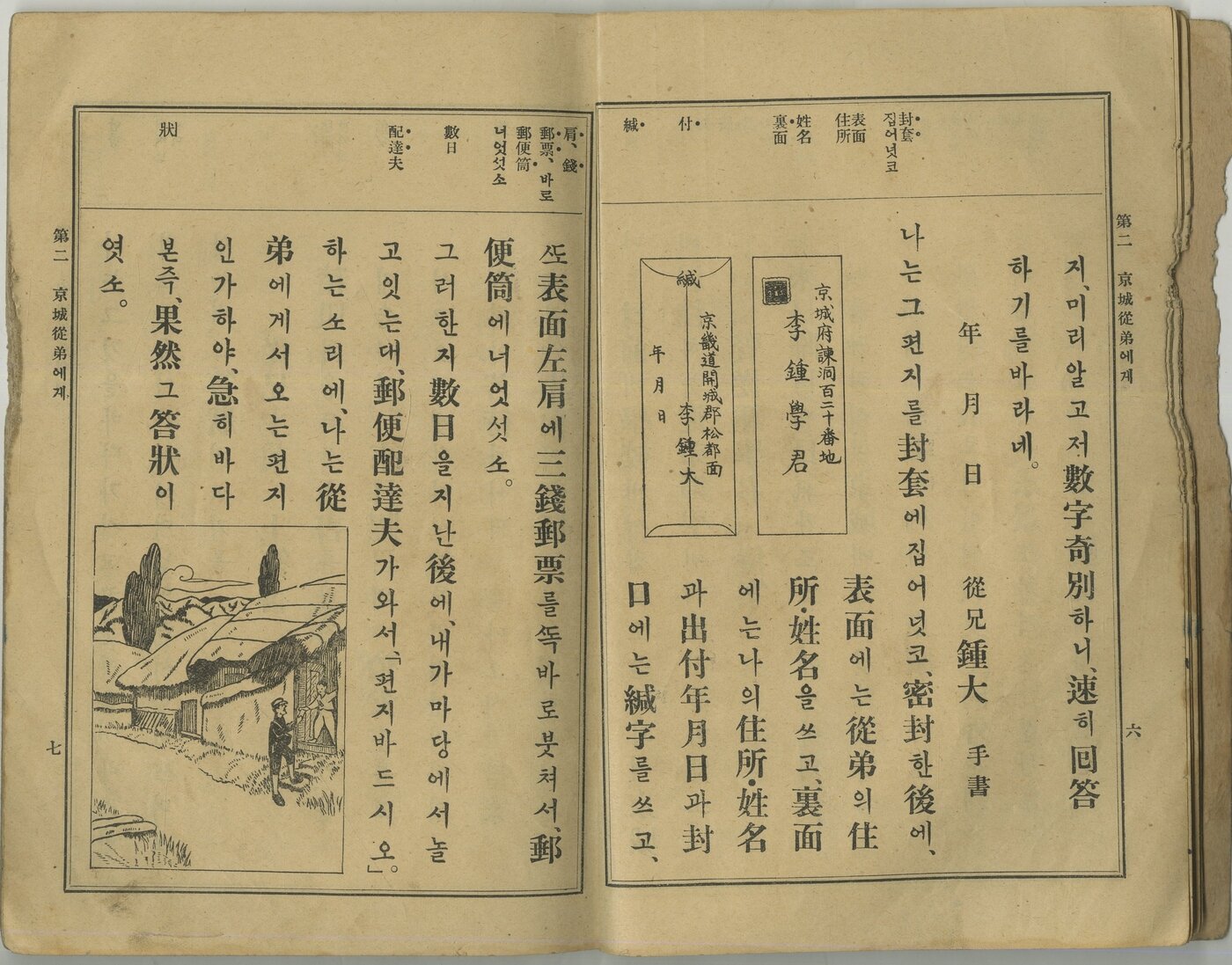 본문 이미지 - 보통학교 조선어독본 권4, 조선총독부, 1924 &#40;김달진미술자료박물관 제공&#41;