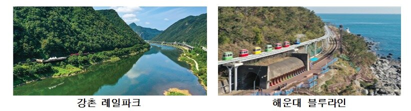 본문 이미지 - 강촌레일파크 해운대 블루라인 모습.&#40;국가철도공단 제공&#41;