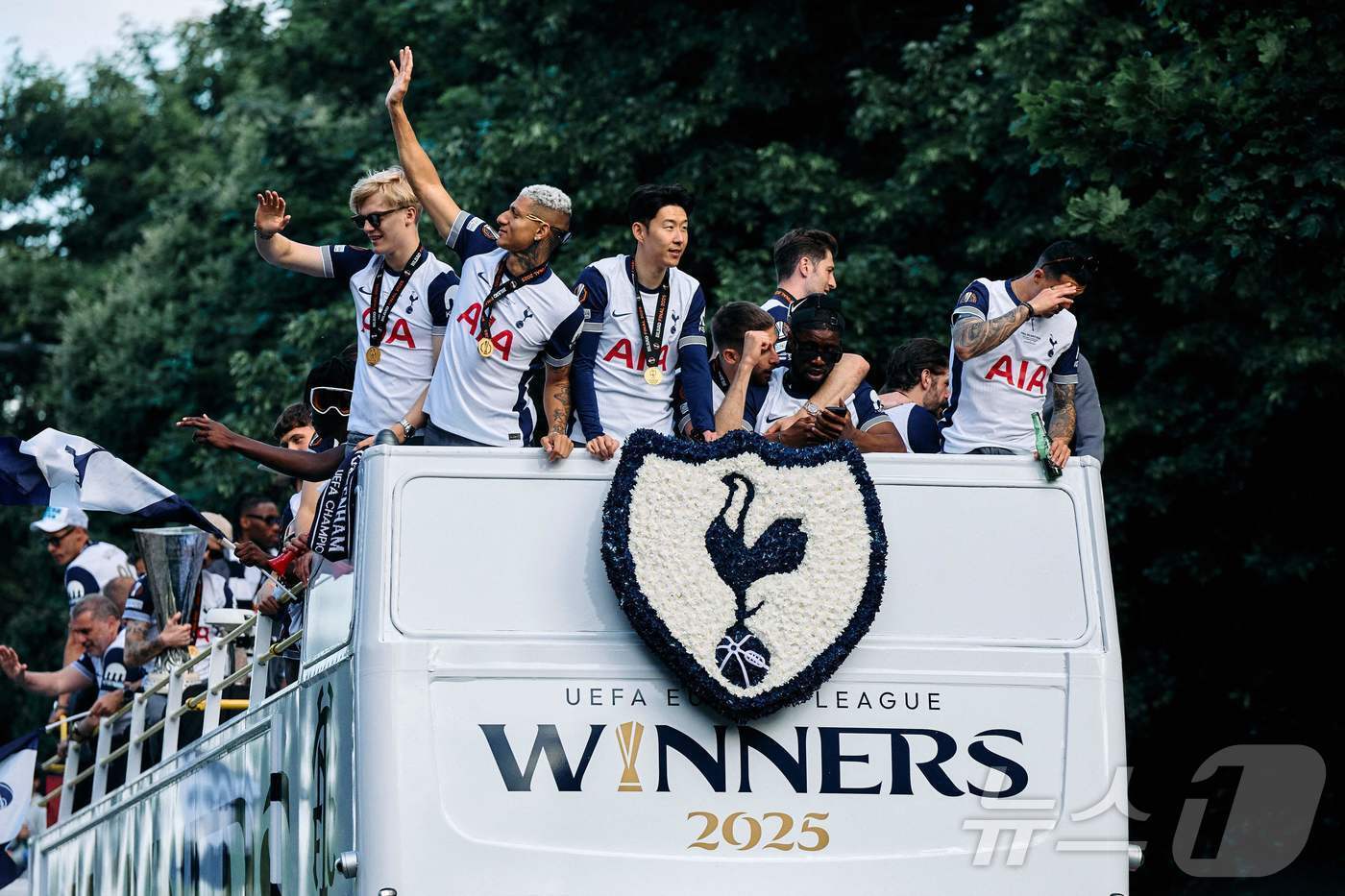 본문 이미지 - 토트넘 홋스퍼는 2024-25 UEFA 유로파리그 우승을 차지했다. ⓒ AFP=뉴스1