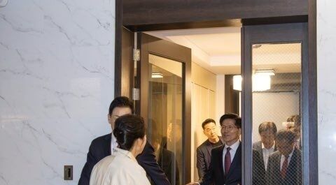박근혜 전 대통령 만난 김문수 후보