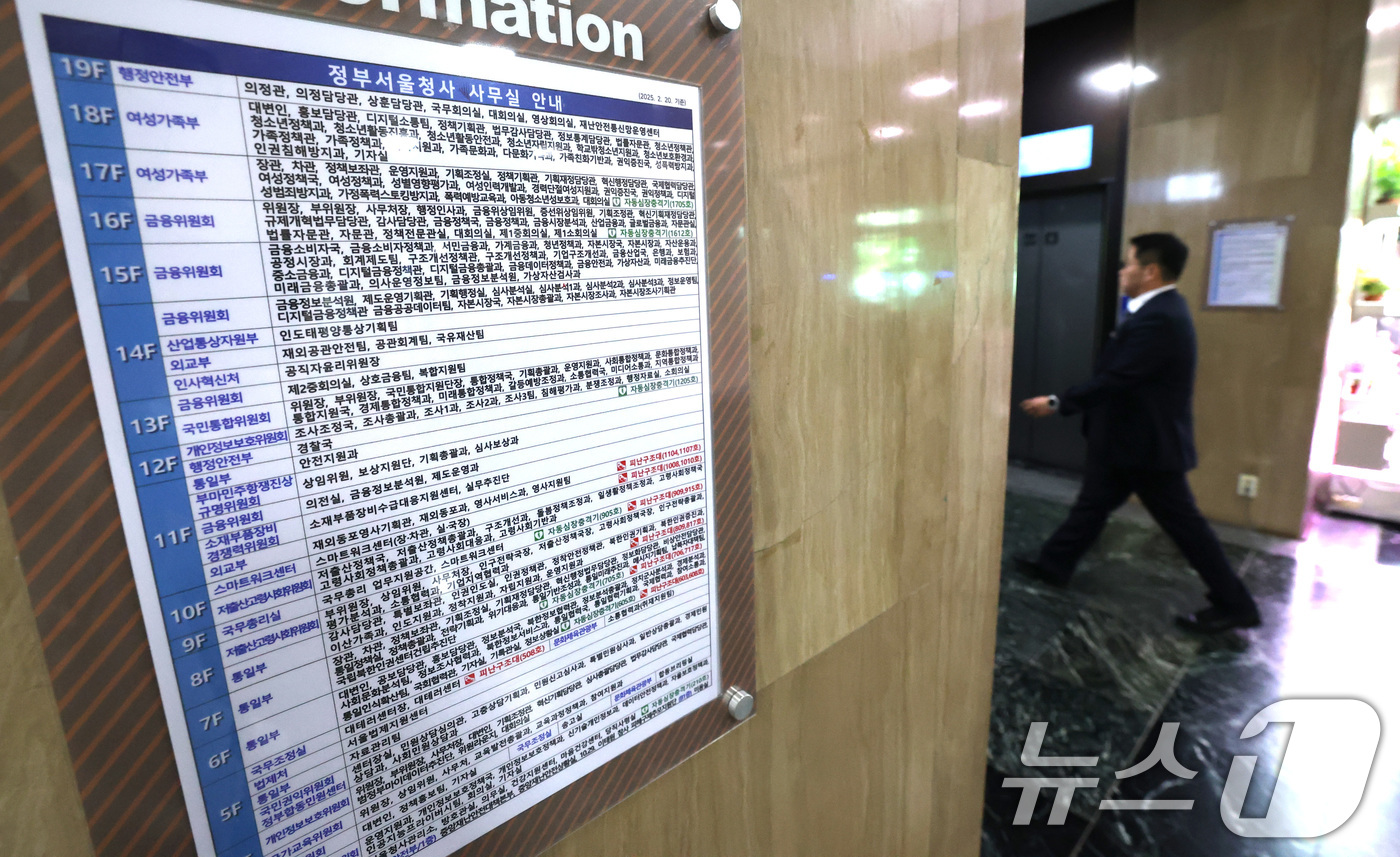 (서울=뉴스1) 임세영 기자 = 제21대 대통령 선거 후보들이 정부 부처의 확대와 폐지를 공약으로 내걸고 나서면서 정부조직 개편을 둘러싼 공방이 격화하고 있다.사진은 26일 서울 …