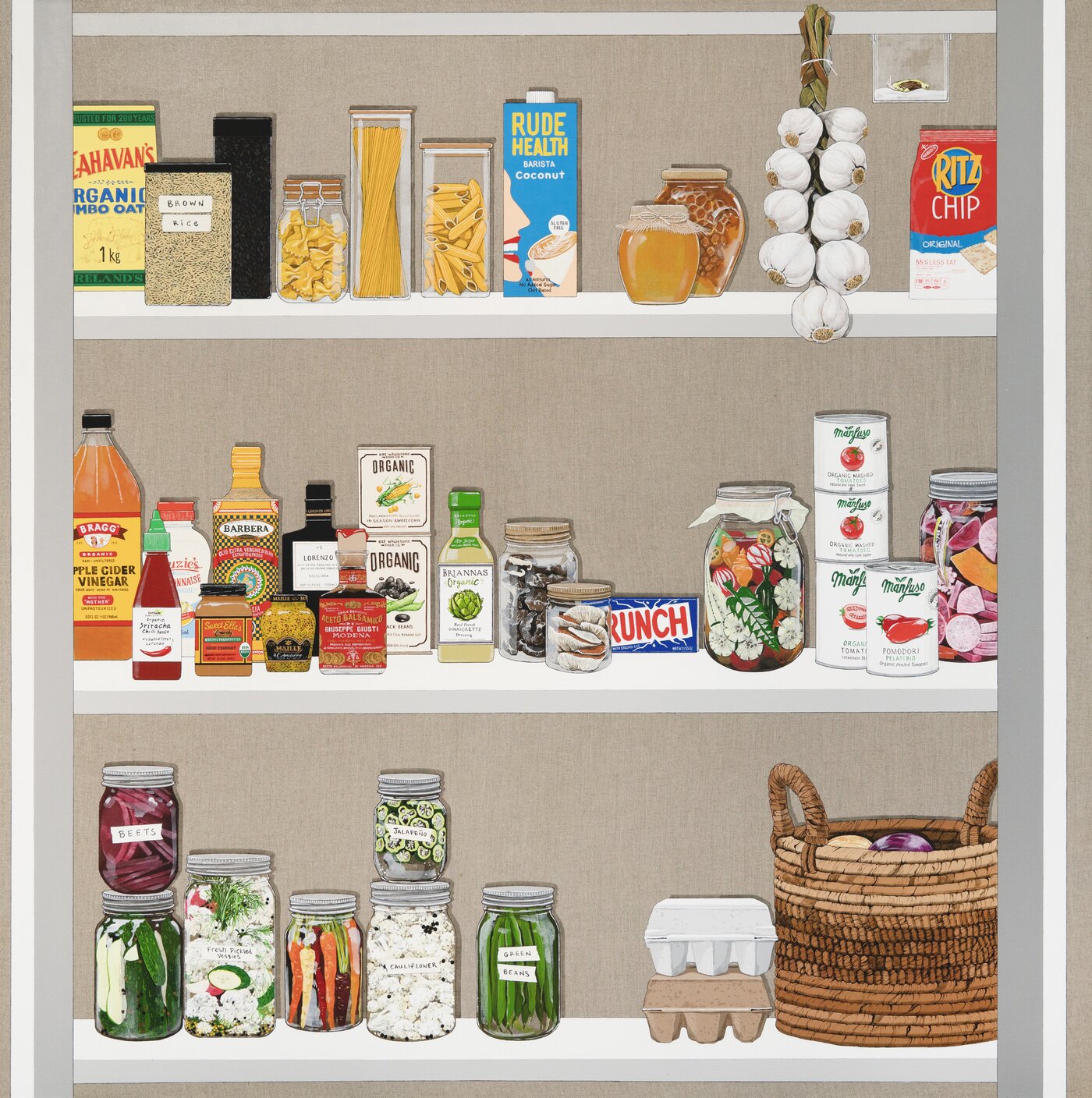 본문 이미지 - Pantry3, 2024, Acrylic on linen, 120x120cm &#40;학고재 제공&#41;