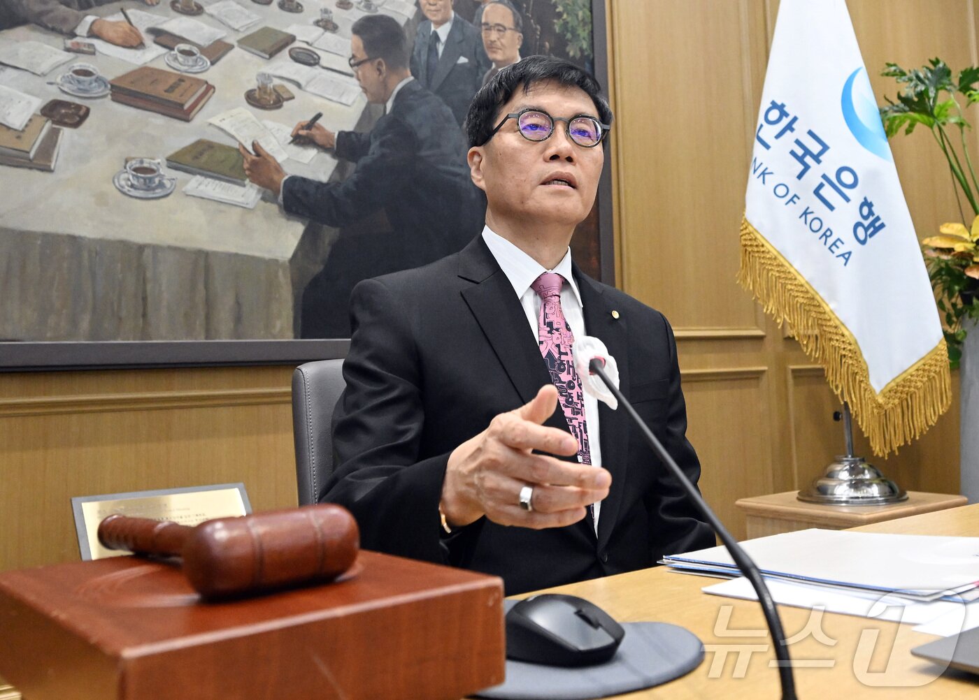 본문 이미지 - 이창용 한국은행 총재가 5월 29일 서울 중구 한국은행에서 금융통화위원회를 주재하고 있다. 2025.5.29/뉴스1 ⓒ News1 사진공동취재단