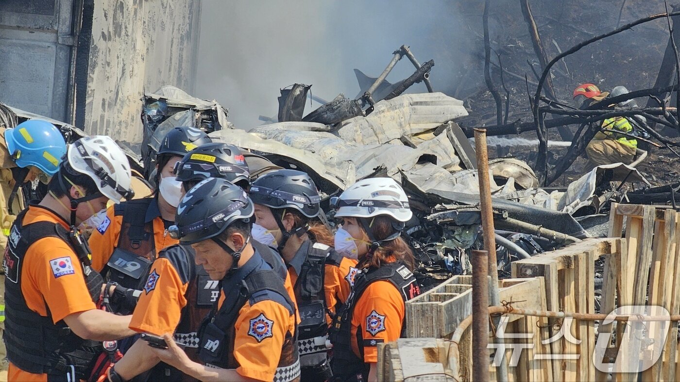 본문 이미지 - 29일 오후 1시 35분쯤 경북 포항 남구 동해면 야산에 해군 해상 초계기 &#40;P-3C&#41;가 추락해 전소됐다. 2025.5.29/뉴스1 ⓒ News1 최창호 기자